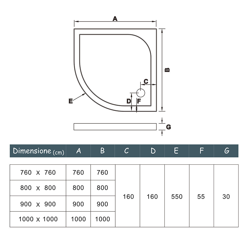 Océan Cabine de douche pivotante 195cm accès d'angle modèle de Quantina