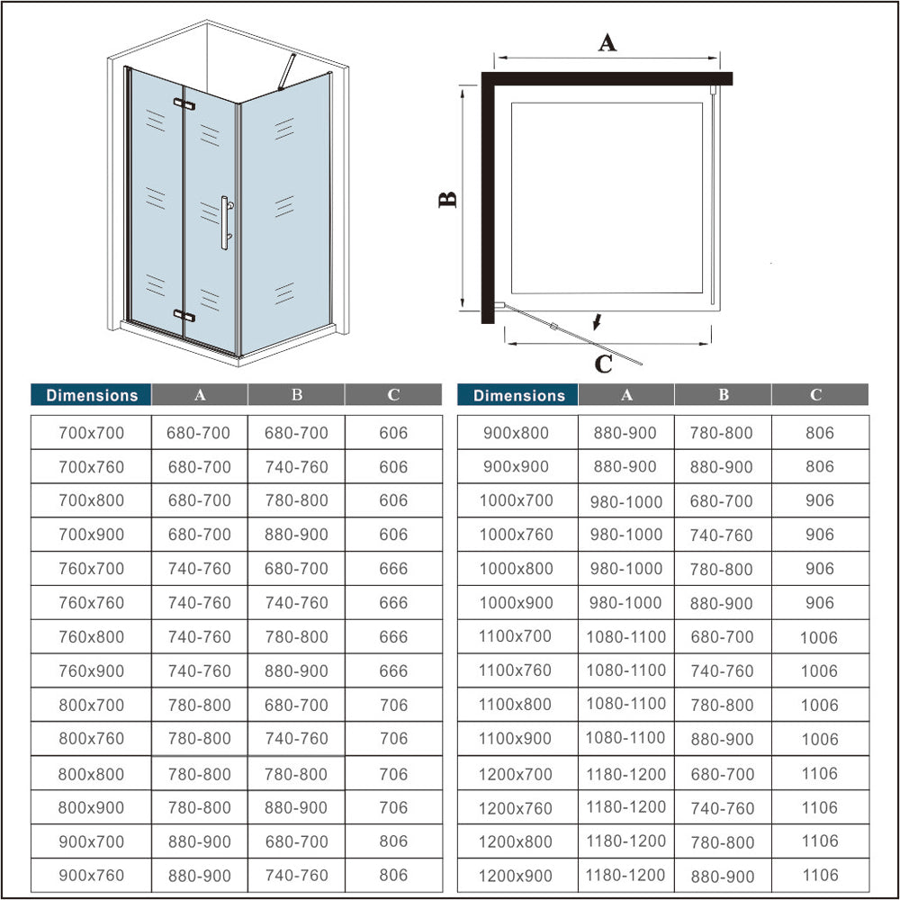 Océan Cabine de douche 195cm en 6mm verre anticalcaire modèle de Vécoutis