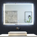 Miroir de salle de bain, commutateur tactile, avec fonction LED et anti-buée, Modèle standard