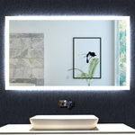 Miroir de salle de bain, commutateur tactile, avec fonction LED et anti-buée, Modèle Shiny