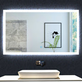 Miroir de salle de bain, commutateur tactile, avec fonction LED et anti-buée, Modèle Shiny