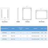 Miroir de salle de bain à 2 touches tactiles, avec fonction LED et anti-buée, Modèle Rail