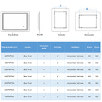 Miroir de salle de bain, commutateur tactile, avec fonction LED et anti-buée, Modèle standard