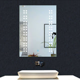 Miroir de salle de bain, commutateur tactile, avec fonction LED et anti-buée en option