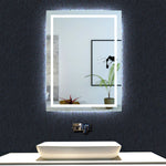 70x50cm Ocean Miroir salle de bain anti-buée LED miroir Horizantal et vertical Interrupteur mural