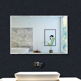 Miroir de salle de bain rectangulaire, Miroir mural biseauté 30/45/50/60/70/90cm