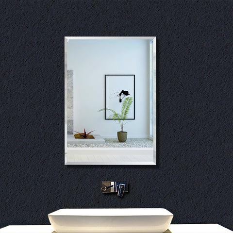 Miroir de salle de bain rectangulaire, Miroir mural biseauté 30/45/50/60/70/90cm