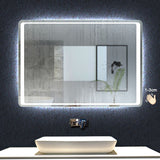 Miroir de salle de bain, avec fonction LED et anti-buée, détecteur de mouvement