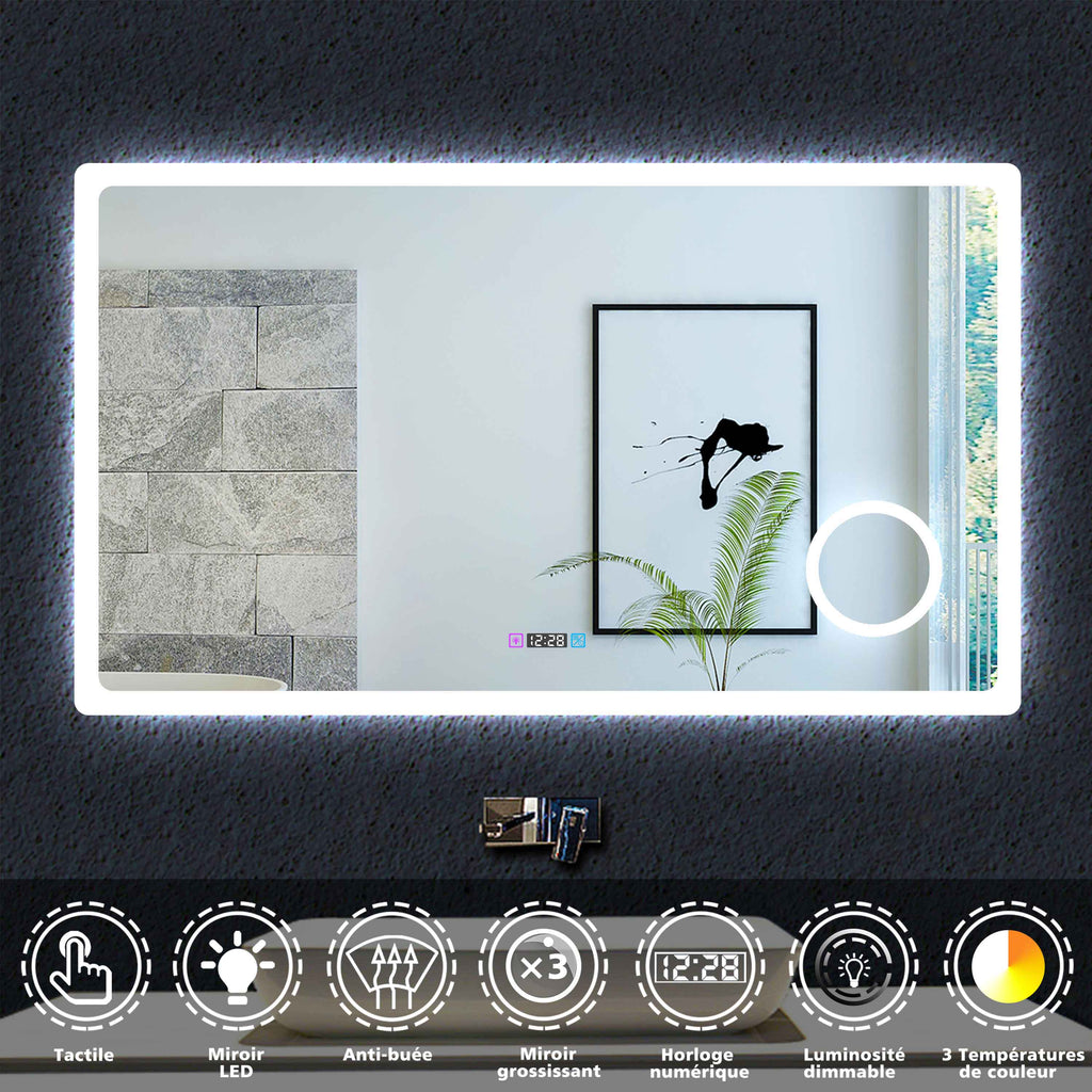 Miroir grossissant LED tactile