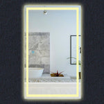 120 x 80cm Miroir salle de bain LED antibu-ée, miroir de la lumière chaude
