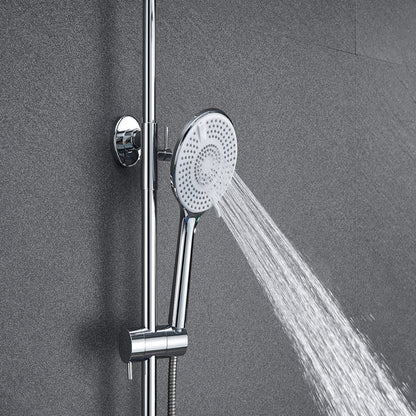 Océan sanitaire Colonne de Douche Thermostatique Ensemble de Système de Douche Rond d’Averse  Avec 3 Jets Douche à Main Réglable en Hauteur