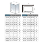 Cabine de douche 100 - 160 x 70 / 80 / 90 / 100 x 195cm en 8mm verre anticalcaire modèle de Baras