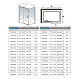 Cabine de douche 100 - 160 x 70 / 80 / 90 / 100 x 195cm en 8mm verre anticalcaire modèle de Baras