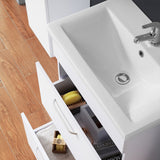 Meuble de salle de bain, sous vasque à poser, meuble de rangement MDF à 2 portes battantes/tiroirs 58cm, avec vasque intégrée