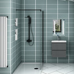 50cm Meuble  salle de bain avec deux tiroirs et vasque artificielle