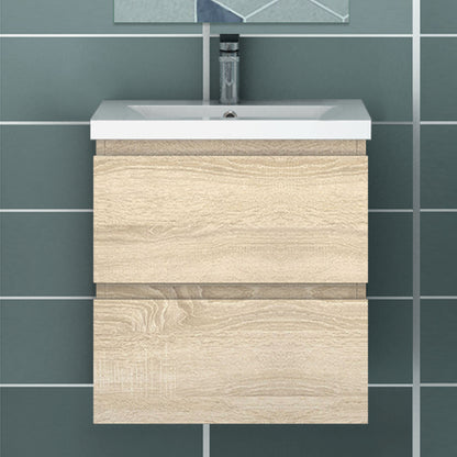 50cm Meuble  salle de bain avec deux tiroirs et vasque artificielle