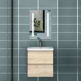 50cm Meuble  salle de bain avec deux tiroirs et vasque artificielle
