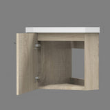 Meuble de salle de bain, meuble sous vasque d'angle à suspendre, meuble de rangement MDF 40cm, livrée avec vasque