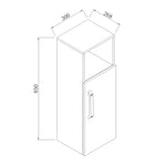 Meuble de salle de bain, colonne de salle de bain, meuble de rangement, placard en MDF Blanc