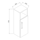 Meuble de salle de bain, colonne de salle de bain, meuble de rangement, placard en MDF Blanc