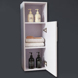 Meuble de salle de bain, colonne de salle de bain, meuble de rangement, placard en MDF Blanc