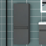 83/110/135,1cm Colonne salle de bain anthracite, Armoire haute étagère de rangement, Meuble de salle de bain