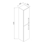 Meuble de salle de bain, colonne de salle de bain, meuble de rangement, placard en MDF Blanc