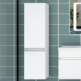 83/110/135,1cm Colonne salle de bain blanche, Armoire haute étagère de rangement, Meuble de salle de bain