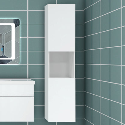 83/110/135,1cm Colonne salle de bain blanche, Armoire haute étagère de rangement, Meuble de salle de bain