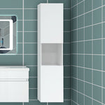 83/110/135,1cm Colonne salle de bain blanche, Armoire haute étagère de rangement, Meuble de salle de bain