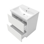 50cm Meuble  salle de bain avec deux tiroirs et vasque artificielle