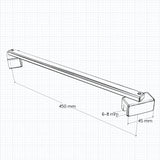 Paroi de douche en 8mm verre avec vitrification nano anticalcaire livré avec une barre 45cm