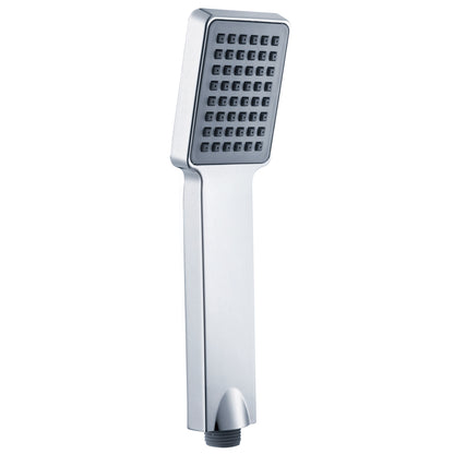 Pommeau de douche haute pression avec jeu de tuyaux, conception turbocompressée, pommeau de douche universel, carré rond 1/3/5 modes de pulvérisation économisant le bain, chromé