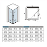 Cabine de douche en 6mm verre anticalcaire insinstallation en angle modèle de double Héci