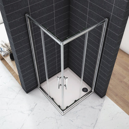 Cabine de douche 185 / 195 cm en 6mm verre securit insinstallation en angle modèle de Cilo