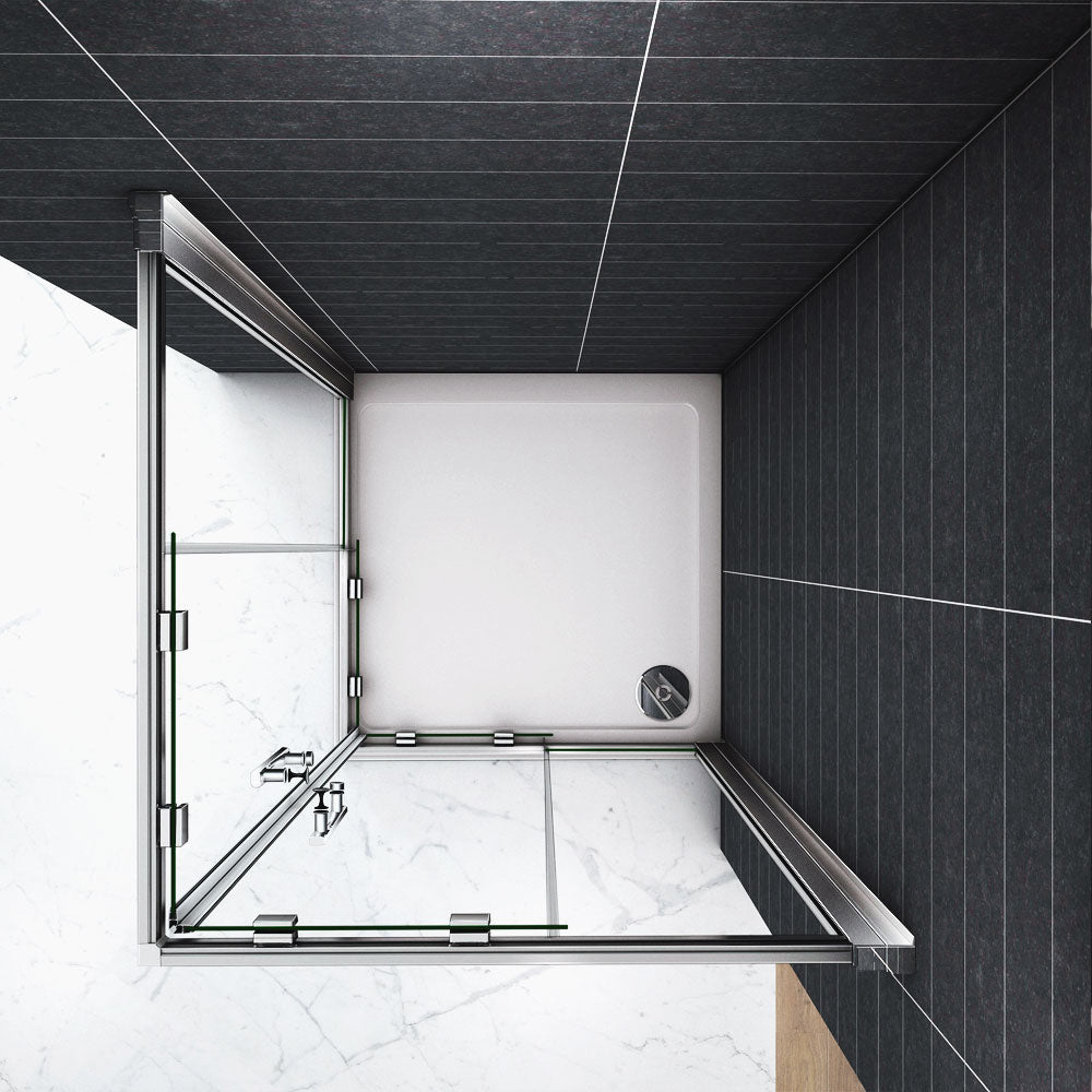 Cabine de douche 185 / 195 cm en 6mm verre securit insinstallation en angle modèle de Cilo