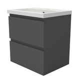 50cm Meuble  salle de bain avec deux tiroirs et vasque artificielle