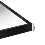 Miroir à cadre mat rond/rectangulaire en aluminium noir/or, 50/60/70/80cm