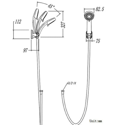 Pommeau de douche avec kit de douchette