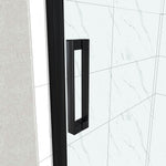 Océan cabine de douche 185cm profilé noir mat verre anticalcaire porte de douche pivotante installation en angle