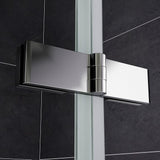 Océan Porte de douche pliante 80-100cm en 6mm verre anticalcaire insinstallation en niche modèle de Viten