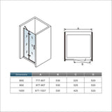 Océan Porte de douche pliante 80-100cm en 6mm verre anticalcaire insinstallation en niche modèle de Viten