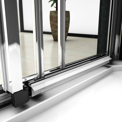 porte de douche 120/140 x195cm porte de douche coulissante en verre anticalcaire Océan