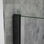 Océan Paroi de douche noire 50-160 x200cm profilé noir et 8mm anti-calcaire