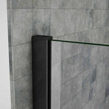 Océan Paroi de douche noire 50-160 x200cm profilé noir et 8mm anti-calcaire