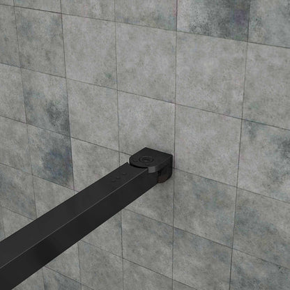 Océan Paroi de douche noire 50-160 x200cm profilé noir et 8mm anti-calcaire