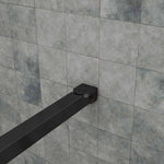 Océan Paroi de douche noire 50-160 x200cm profilé noir et 8mm anti-calcaire