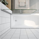 Océan Pare-baignoire en 6mm verre anticalcaire 90 / 100 / 110 / 120 x140cm écran de baignoire pliant et pivotant