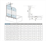 Ocean pare-baignoire et une paroi fix¨¦e Oc¨¦an ¨¦cran de baignoire 6mm verre anticalcaire