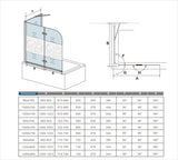 Ocean pare-baignoire et une paroi fix¨¦e Oc¨¦an ¨¦cran de baignoire 6mm verre anticalcaire
